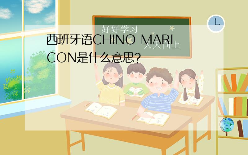 西班牙语CHINO MARICON是什么意思?
