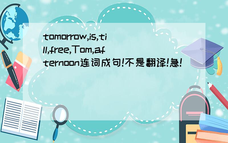 tomorrow,is,till,free,Tom,afternoon连词成句!不是翻译!急!