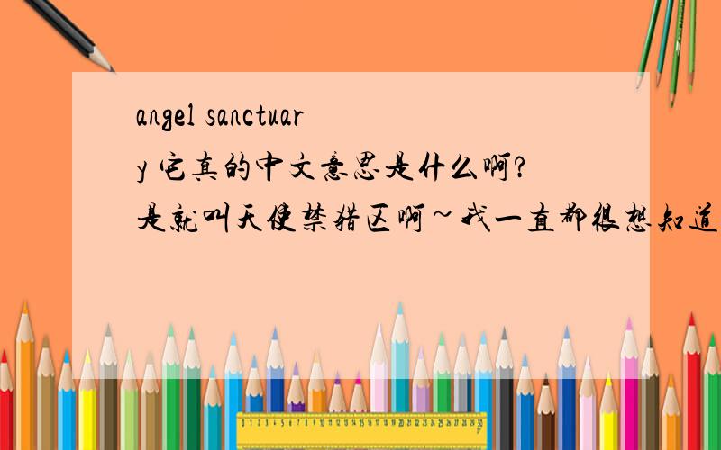 angel sanctuary 它真的中文意思是什么啊?是就叫天使禁猎区啊~我一直都很想知道~
