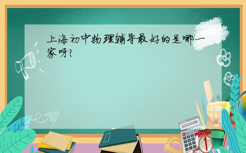 上海初中物理辅导最好的是哪一家呀?