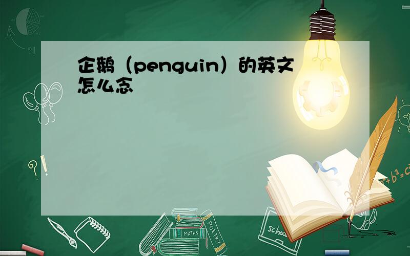 企鹅（penguin）的英文怎么念