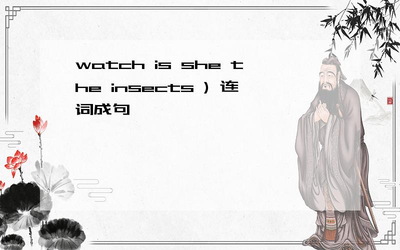 watch is she the insects ) 连词成句